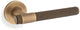 Kingstone Knurled Lever Handle On Concealed Fix Low Profile Round Rose - Antique Brass