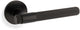 Kingstone Knurled Lever Handle On Concealed Fix Low Profile Round Rose - Matt Black