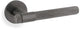 Kingstone Knurled Lever Handle On Concealed Fix Low Profile Round Rose - Dark Bronze PVD