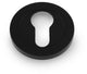 Concealed Fix Euro Profile Escutcheon - Low Profile Round Rose - Matt Black