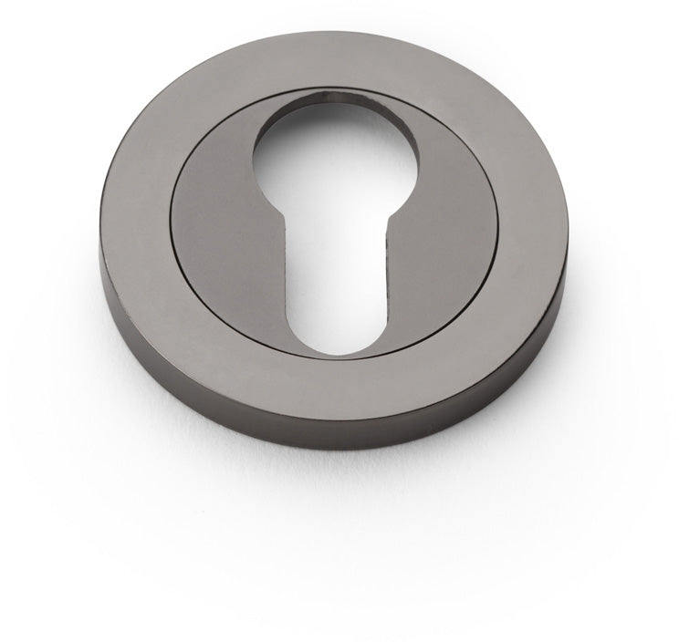 Concealed Fix Euro Profile Escutcheon - Low Profile Round Rose - Dark Bronze