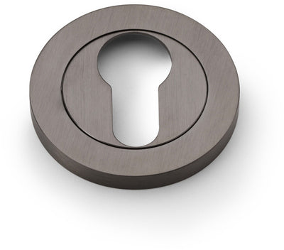 Concealed Fix Euro Profile Escutcheon - Low Profile Round Rose - Dark Bronze PVD