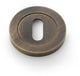 Concealed Fix Standard Profile Escutcheon - Low Profile Round Rose - Antique Brass