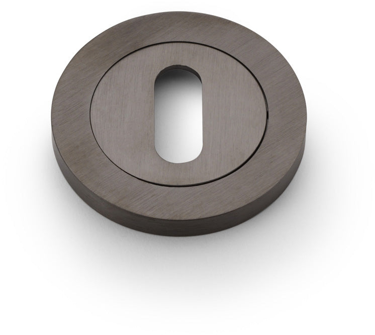 Concealed Fix Standard Profile Escutcheon - Low Profile Round Rose - Dark Bronze PVD