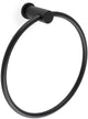 Brunel Diamond Knurled Towel Ring - Matt Black