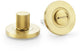 Knurled Bathroom Thumbturn and Release On Concealed Fix Low Profile Round Rose - Satin Brass PVD