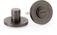 Hammered Bathroom Thumbturn and Release On Concealed Fix Low Profile Round Rose - Dark Bronze