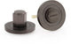 Hex Bathroom Thumbturn and Release On Concealed Fix Low Profile Round Rose - Dark Bronze