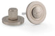 Hex Bathroom Thumbturn and Release On Concealed Fix Low Profile Round Rose - Satin Nickel