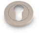 Concealed Fix Euro Profile Escutcheon - Low Profile Round Rose - Satin Nickel