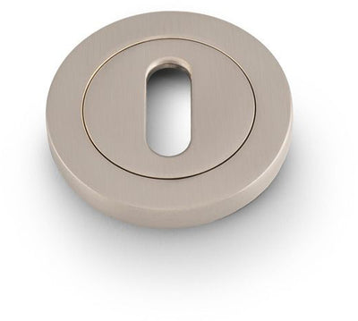 Concealed Fix Standard Profile Escutcheon - Low Profile Round Rose - Satin Nickel