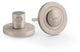 Plain Bathroom Thumbturn and Release On Concealed Fix Low Profile Round Rose - Satin Nickel
