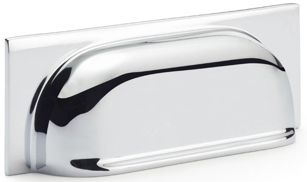 Quantock Cup Handle - Rear Fix - Three Sizes Available - Polished Chrome