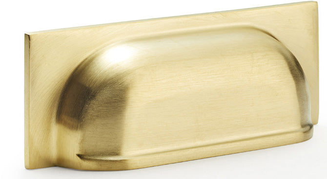 Quantock Cup Handle - Rear Fix - Three Sizes Available - Satin Brass PVD