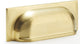 Quantock Cup Handle - Rear Fix - Two Sizes Available - Satin Brass PVD