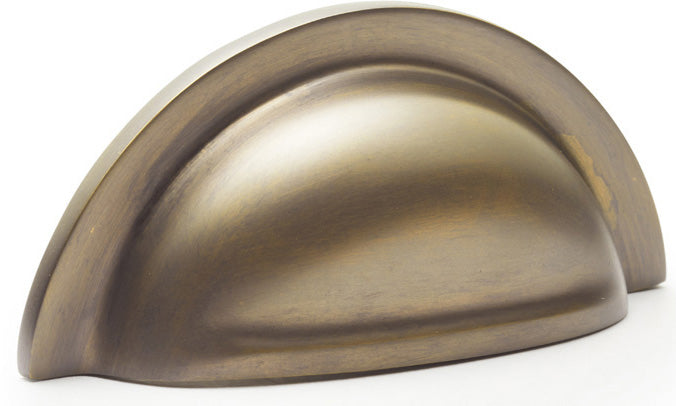 Bardom Ridged Cup Handle - Rear Fix - Antique Brass (Lacquered)