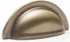 Bardom Ridged Cup Handle - Rear Fix - Antique Brass (Lacquered)