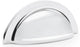 Bardom Ridged Cup Handle - Rear Fix - Polished Chrome