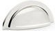 Bardom Ridged Cup Handle - Rear Fix - Polished Nickel