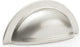 Bardom Ridged Cup Handle - Rear Fix - Satin Nickel