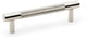 Brunel Knurled T-Bar Cabinet Handle - Available In Six Sizes - Polished Nickel