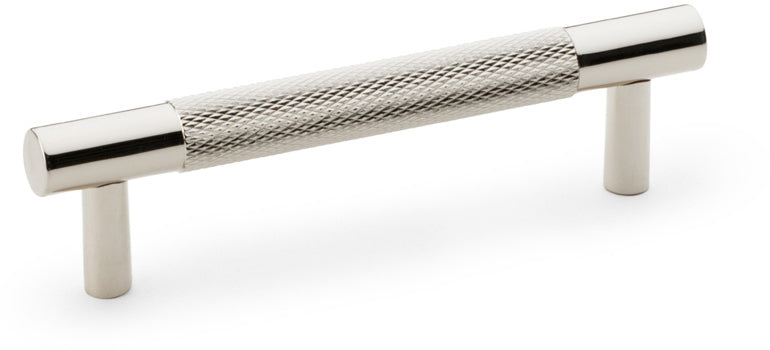 Brunel Knurled T-Bar Cabinet Handle - Available In Six Sizes - Polished Nickel