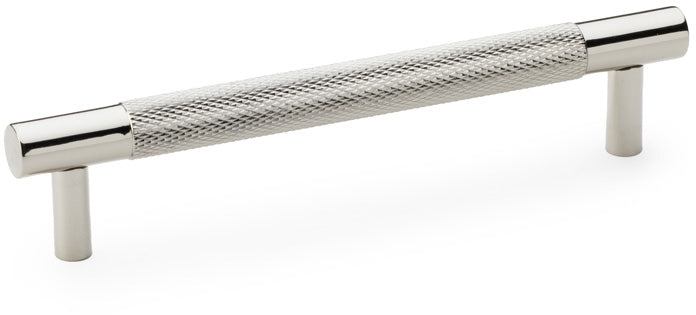 Brunel Knurled T-Bar Cabinet Handle - Available In Six Sizes - Polished Nickel