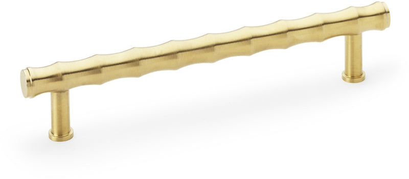 Crispin Bamboo T-bar Cabinet Handle - Available In Three Sizes - Satin Brass PVD
