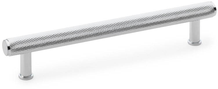 Crispin Knurled T-bar Cabinet Handle - Available In Three Sizes - Polished Chrome