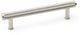 Crispin Knurled T-bar Cabinet Handle - Available In Three Sizes - Polished Nickel