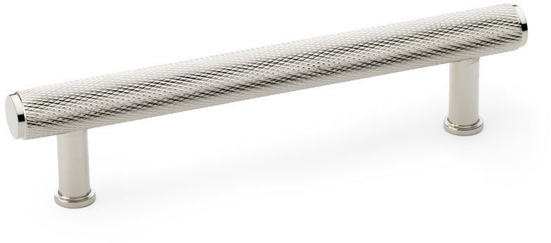 Crispin Knurled T-bar Cabinet Handle - Available In Three Sizes - Polished Nickel