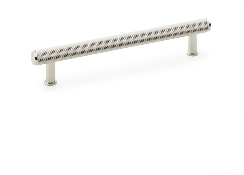 Crispin Knurled T-bar Cabinet Handle - Available In Three Sizes - Polished Nickel