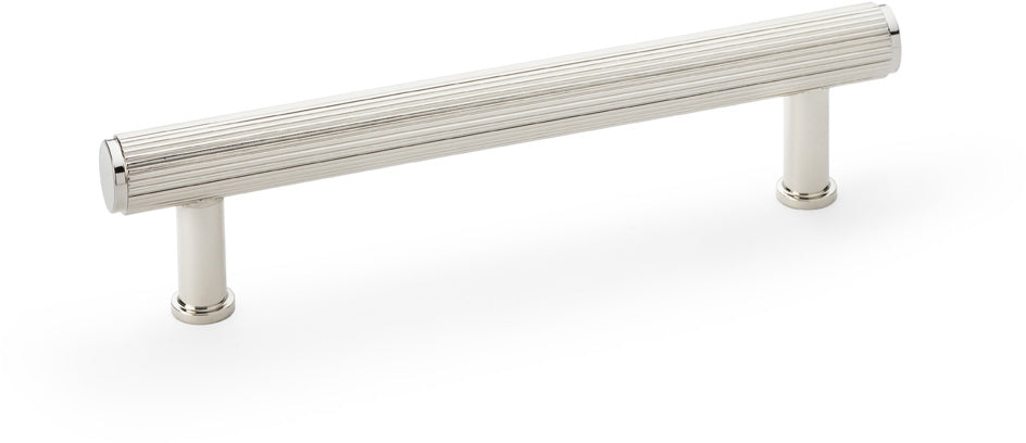 Crispin Reeded T-bar Cabinet Handle - Available In Three Sizes - Polished Nickel