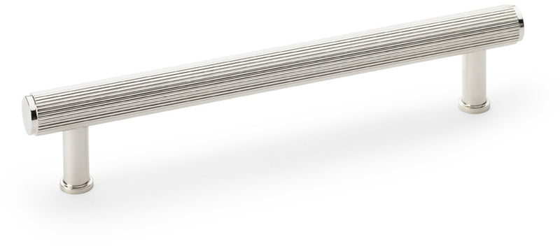 Crispin Reeded T-bar Cabinet Handle - Available In Three Sizes - Polished Nickel
