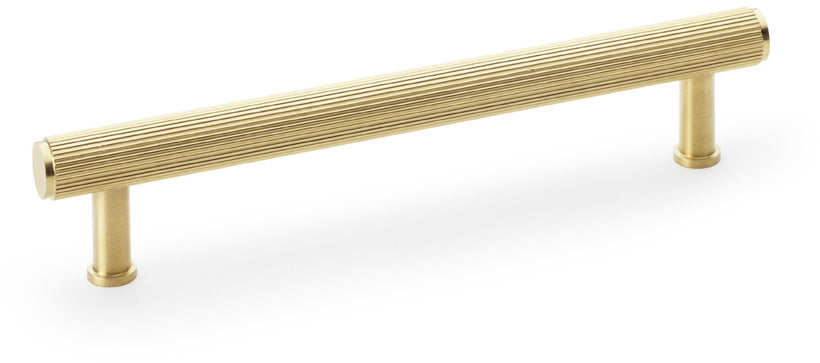 Crispin Reeded T-bar Cabinet Handle - Available In Three Sizes - Satin Brass PVD