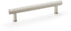 Crispin Reeded T-bar Cabinet Handle - Available In Three Sizes - Satin Nickel