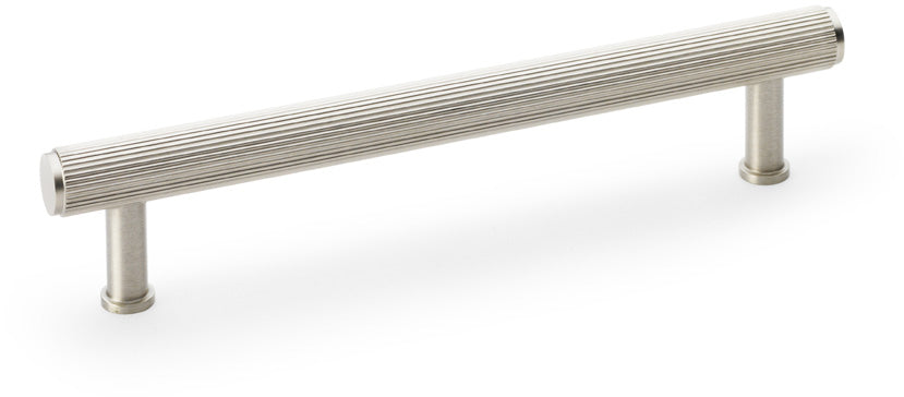 Crispin Reeded T-bar Cabinet Handle - Available In Three Sizes - Satin Nickel