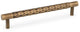 Diamond Cut Cabinet Handle - Antique Brass (Lacquered)