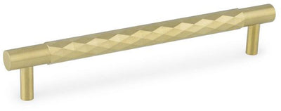 Diamond Cut Cabinet Handle - Satin Brass PVD
