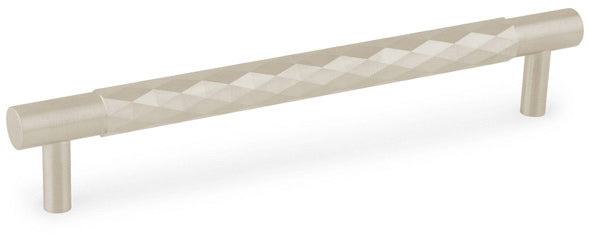 Diamond Cut Cabinet Handle - Satin Nickel