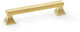 Jesper Square Cabinet Handle - Available In Three Sizes - Satin Brass PVD