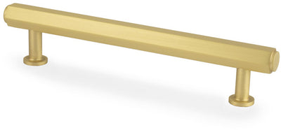 Vesper Hex T-Bar Cabinet Handle - Available In Three Sizes - Satin Brass