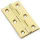 Small Cabinet Hinges - 64mm x 35mm - Satin Brass - Pair