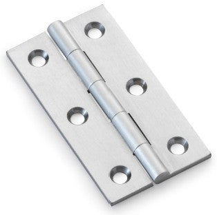 Small Cabinet Hinges - 64mm x 35mm - Satin Chrome - Pair