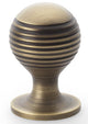 Caesar Cupboard Knob - Available In Two Sizes - Antique Brass (Lacquered)