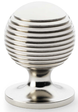 Caesar Cupboard Knob - Available In Three Sizes - Polished Nickel