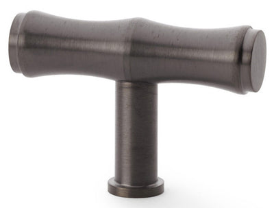 Crispin Bamboo T-bar Cupboard Knob - Dark Bronze PVD
