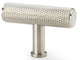 Crispin Knurled T-bar Cupboard Knob - Satin Nickel