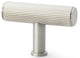 Crispin Reeded T-bar Cupboard Knob - Satin Nickel