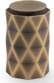 Diamond Cut Cylinder Cupboard Knob - Antique Brass (Lacquered)